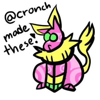 🖊 21c9f05f @cronch made these! imut, binatang, merah muda, kartun, karakter telegram sticker