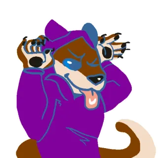 😝 4503a04b furry, hewan, kartun, lidah, hoodie telegram sticker