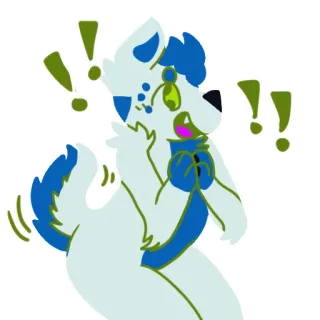 😆 9276c14c furry, binatang, seru, terkejut, bersemangat telegram sticker