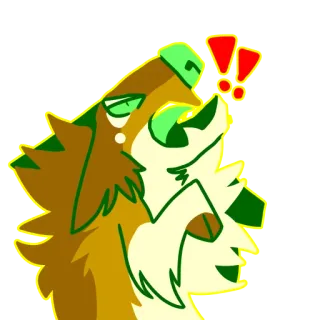 😡 d1c040bf Kartun, Binatang, Anjing, Stiker, Khawatir, Tanda seru telegram sticker