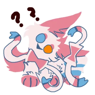 ❓ d3114447 makhluk, kartun, tanda tanya, imut, seni digital telegram sticker