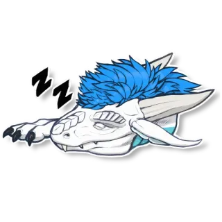 😴 57f11b3b ZZ schlafend, Drache, zz, Cartoon telegram sticker