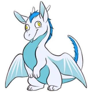 🙃 8099c4a5 Drache, Cartoon, Fantasy, Kreatur, Mythisch, Tier telegram sticker