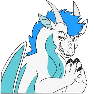 😈 d41762c7 Drache, Cartoon, Furry, Tier, Kreatur, Fantasy telegram sticker