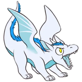 😡 d86ea350 Drache, Cartoon, Fabelwesen, Süß, Illustration telegram sticker