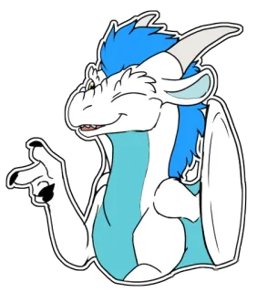 😉 f3af6319 Drache, Cartoon, Furry, Anthropomorph, Kreatur, Tier telegram sticker