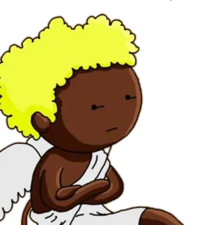 😒 06a6b69c Cartone animato, Angelo, Personaggio, Ali, Carino telegram sticker