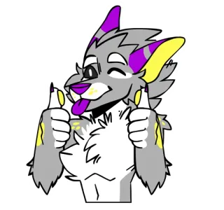 👍 0554e6b8 퍼리, 수인, 동물, 만화, 좋아요, 윙크 telegram sticker