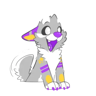 😃 0de8645c 퍼리, 만화, 동물, 늑대, 귀여운, 장난기, 일러스트 telegram sticker