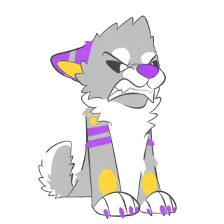 😠 1320c837 동물, 만화, 화난, 늑대, 퍼리 telegram sticker