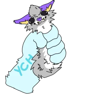 👊 277be75f YCH 퍼리, 앤쓰로, 동물, 만화, 디지털 아트, 귀여운, 아트워크 telegram sticker