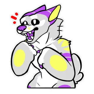 😄 4a8cfe12 퍼리, 늑대, 앤쓰로, 동물, 만화, 캐릭터, 표정 telegram sticker