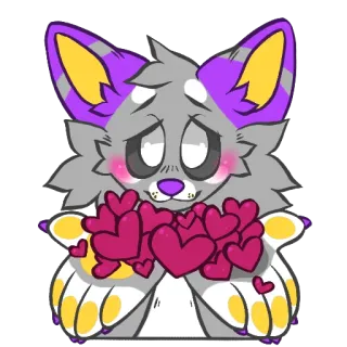 🥰 6024223e 귀여운, 하트, 동물, 만화, 사랑, 털복숭이, 애정, 훈훈한 telegram sticker