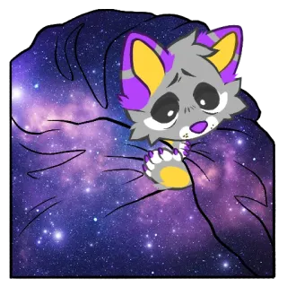 😟 62641893 퍼리, 만화, 동물, 귀여운, 은하, 스티커 telegram sticker