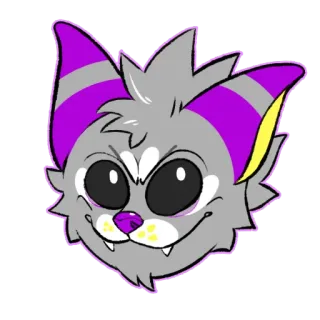 😀 64fc3570 고양이, 만화, 동물, 스티커, 생물, 괴물 telegram sticker