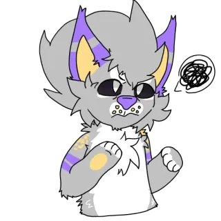 😤 688b65f7 퍼리, 동물, 만화, 스티커, 귀여운, 화난, 좌절한 telegram sticker