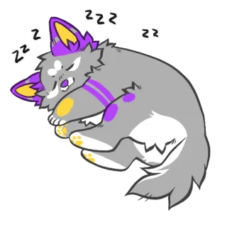 😴 89d61b45 zzz 자는, 고양이, 동물, 귀여운, 만화, 편안한, zzz, 졸린 telegram sticker