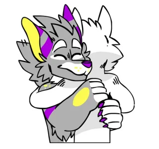 🤗 936fc989 퍼리, 인수, 포옹, 만화, 애정, 우정 telegram sticker