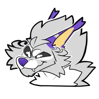 🤨 93f9359b 퍼리, 늑대, 의인화, 만화, 동물, 머리, 스티커 telegram sticker