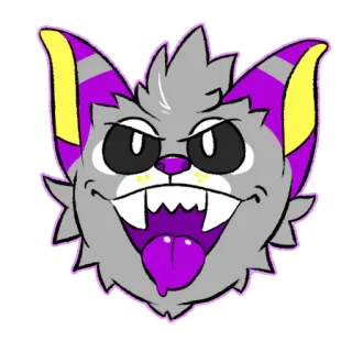 😛 aed812b2 동물, 만화, 괴물, 생물, 귀여운, 웃긴, 털복숭이 telegram sticker