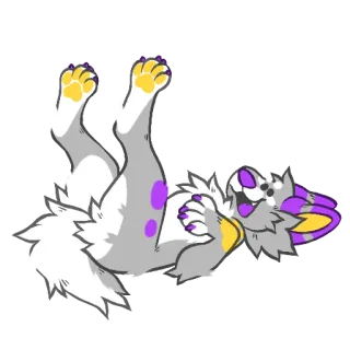 🐾 b2027acc 퍼리, 늑대, 만화, 귀여운, 장난기, 수인, 동물 telegram sticker