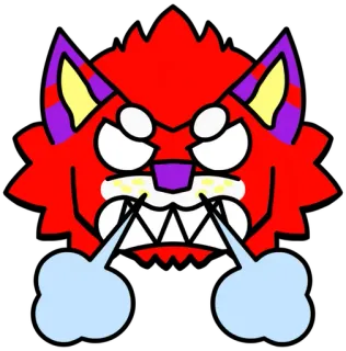 😡 c48bb9df 괴물, 분노, 빨간색, 만화, 화난, 증기, 표정 telegram sticker