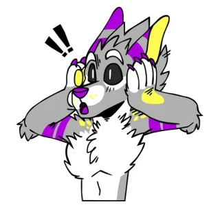 😮 c6869986 퍼리, 동물, 만화, 충격, 놀람 telegram sticker