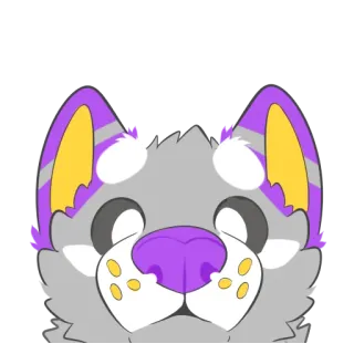 🤔 ce826bc3 동물, 스티커, 귀여운, 털복숭이, 늑대, 회색, 만화 telegram sticker