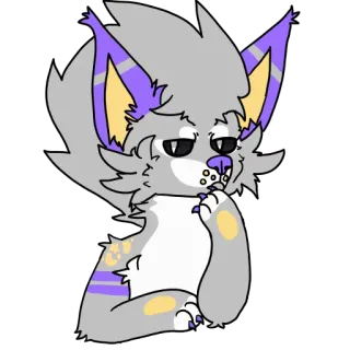 🤔 e2027244 퍼리, 수인, 만화, 동물, 생물, 포유류 telegram sticker