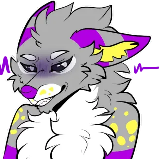 😏 f63366e1 퍼리, 수인, 만화, 동물, 캐릭터, 늑대 telegram sticker