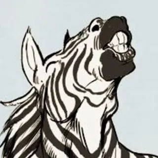 🐴 8adcab3c シマウマ, 動物, 哺乳類, 野生動物 telegram sticker