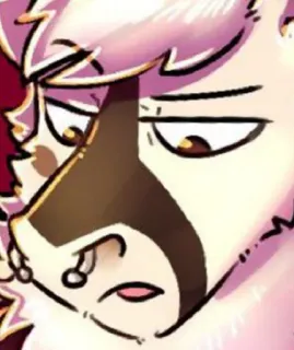 😤 2542f602 sticker, face, expression, close-up, illustration, cartoon telegram sticker