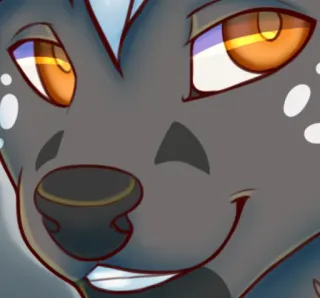 🦌 7d75547d dog, wolf, furry, animal, portrait, close-up, smile telegram sticker