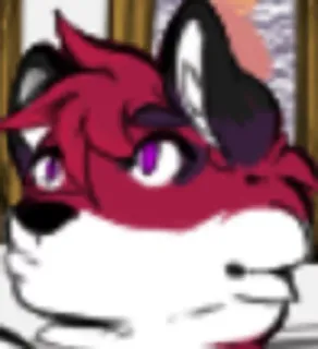 😮 a064ce18 furry, anthropomorphic, fox, cartoon, animal, character, portrait telegram sticker