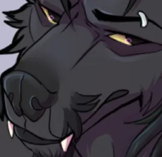 😒 c42bf40c wolf, furry, anthro, animal, portrait, mammal telegram sticker