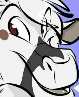 🙃 f58596ee furry, cartoon, animal, character, white, illustration, mascot telegram sticker