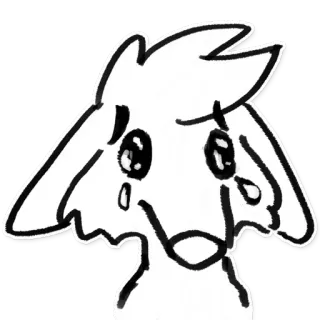 😢 1f05b61a triste, larmes, pleurs, émotionnel, dessin, illustration whatsapp sticker