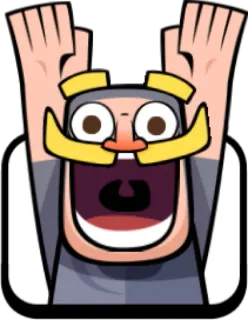 🤩 4310038e cartoon, face, emotions, clash royale whatsapp sticker