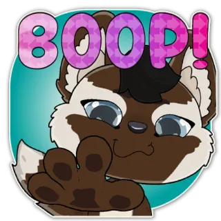 🐾 1e6e8243 BOOP! Фурри, Животное, Милый, Буп, Мультик, Стикер telegram sticker
