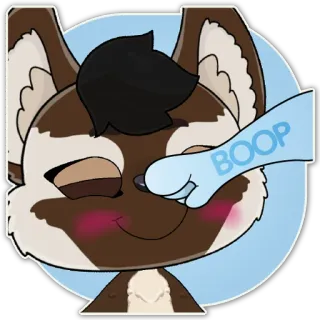 ☺️ 37e33a85 BOOP буп, фурри, животное, милый, мультфильм, персонаж telegram sticker