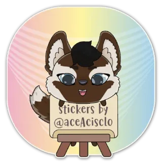 🖼 7e225f6d Stickers by @AceAcisclo стикер, мультфильм, искусство, персонаж, цифровое искусство telegram sticker