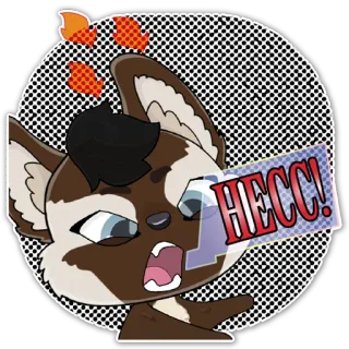🤬 ad25bcfa HECC! Фурри, Животное, Восклицание, Лёгкая ругань, Мультфильм telegram sticker