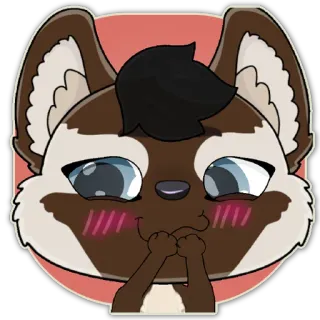 ☺️ c5c0b41b животное, милый, пушистый, мультфильм, каваи, наклейка telegram sticker