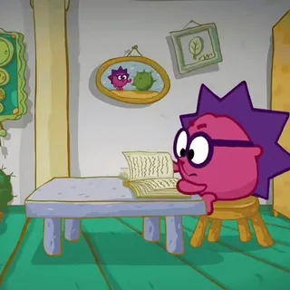 ⚡ 22953601 Pin Kikoriki 漫画, 読書, 机, キャラクター, メガネ telegram sticker