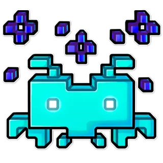 😮 e3f864de 外星人, 太空, 像素艺术, 复古, 电子游戏, 怪物 telegram sticker