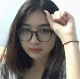 😐 ad27ec0f ผู้หญิง, แว่นตา, ภาพบุคคล, ผู้หญิง, คน, ใบหน้า telegram sticker