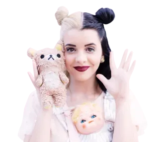 😊 1d446f87 Melanie Martinez singer, celebrity, music, doll, bear, Melanie Martinez telegram sticker