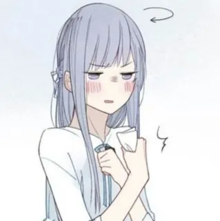 🥞 0cc3a608 Anime, Fille, Mignon, Irrité, Expression, Personnage telegram sticker