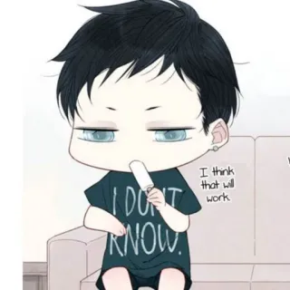 🥞 aa3faac9 I DON'T KNOW
I think that will work. Animé, Chibi, Glace à l'eau, Enfant, Garçon, Manga, Je ne sais pas, Texte telegram sticker