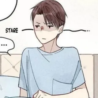 🥞 b63278c6 STARE regard fixe, homme, mâle, garçon, style anime telegram sticker